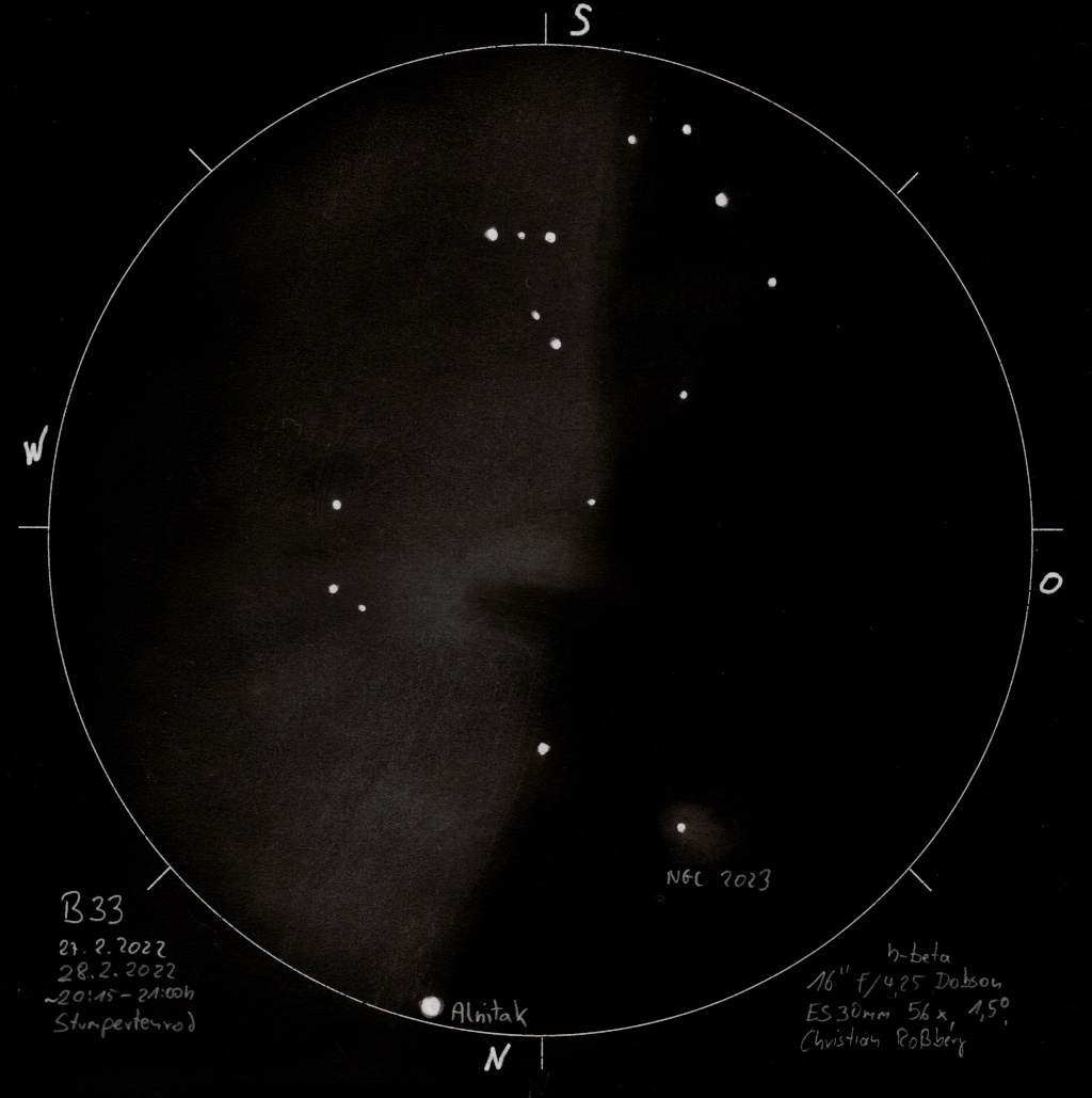 Pferdekopfnebel, B33 (Zeichnung)
